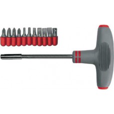 FIT 56235 Отвертка Т-образная с 12 битами CrV...