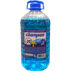 Жидкость незамерзайка ЧЕМПИОН 4л синяя (-30) (за наличный расчет)